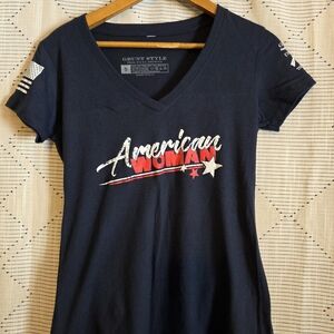 Grunt Style Women's Navy American Woman Tee